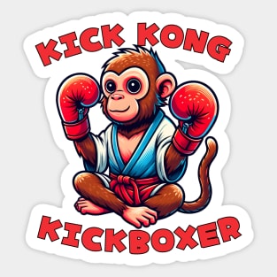 Kickboxing monkey Sticker